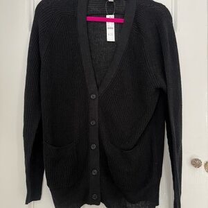 NWT - JCrew - knitted V neck cardigan - Size Medium - Black
